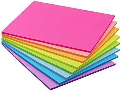 Sticky Notes 8x6 inch Bright Colors
